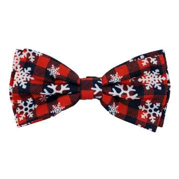 Show details for XMAS CANINE BOW TIE Buffalo & Snowflakes - X Large Picture of XMAS CANINE BOW TIE Buffalo & Snowflakes - X Large