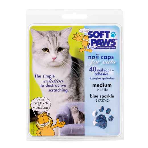 Picture of SOFT PAWS TAKE HOME KIT FELINE MEDIUM - Blue Sparkle