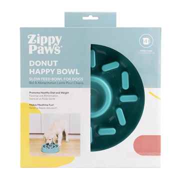 Picture of BOWL SLOW FEED ZIPPY PAWS DONUT HAPPY BOWL (ZP429)