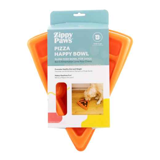 Picture of BOWL SLOW FEED ZIPPYPAWS PIZZA HAPPY BOWL (ZP1415)