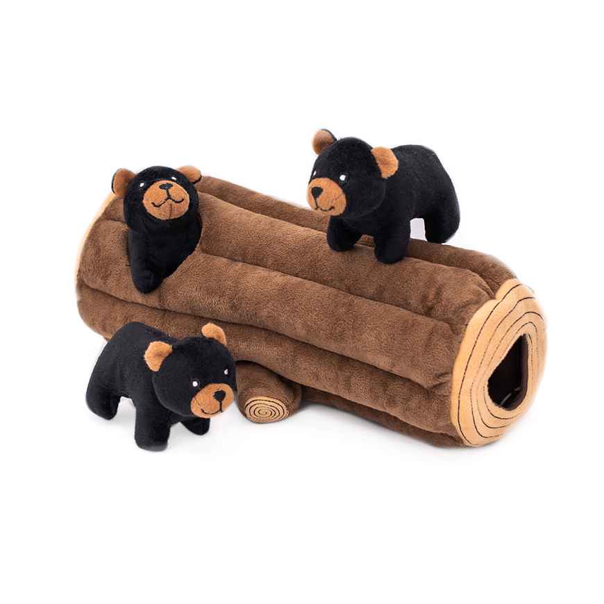 Picture of TOY DOG ZIPPYPAWS BURROWS (ZP1011) - Black Bear Log