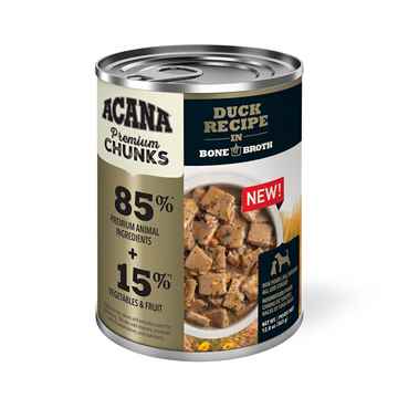 Picture of CANINE ACANA PREMIUM CHUNKS Duck in Bone Broth Canned - 12 x 12.8oz