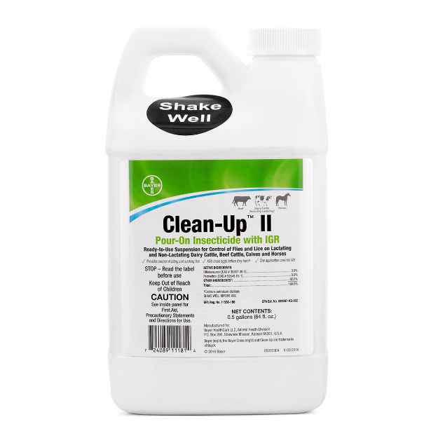 Picture of CLEAN-UP II - 0.5gallon Pour-On Insecticide(Emergency Sales Permit BC AB SK MB ON QC Only)