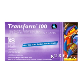 Show details for GLOVES NITRILE TRANSFORM PF 3.2mil  X Small  - 100/box Picture of GLOVES NITRILE TRANSFORM PF 3.2mil  X Small  - 100/box
