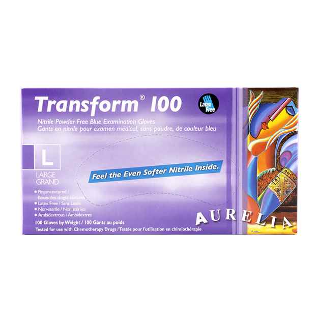 Picture of GLOVES NITRILE TRANSFORM PF 3.2mil Large - 100/box