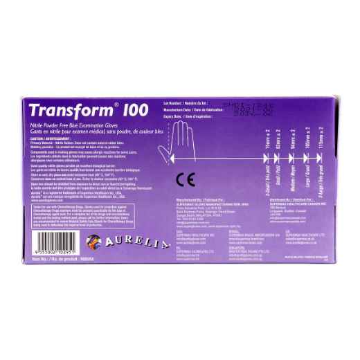 Picture of GLOVES NITRILE TRANSFORM PF 3.2mil Large - 100/box