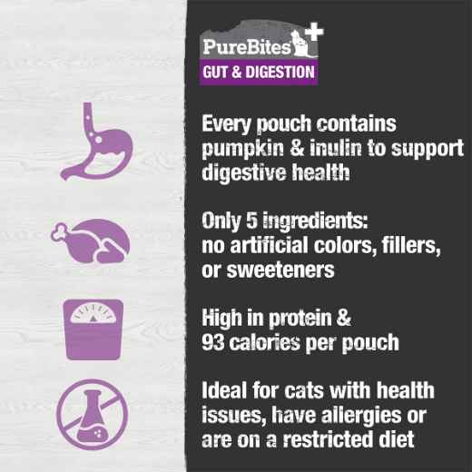 Picture of PUREBITES PLUS FELINE SQUEEZABLES Gut & Digestion - 2.5oz/71g