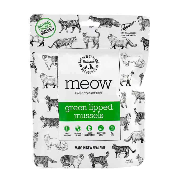 Picture of TREAT FELINE NZ NATURAL MEOW Green Lipped Mussel - 50g/1.76oz