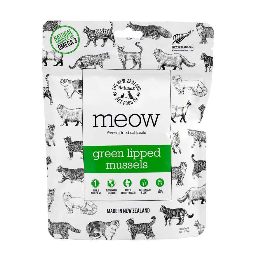 Picture of TREAT FELINE NZ NATURAL MEOW Green Lipped Mussel - 50g/1.76oz