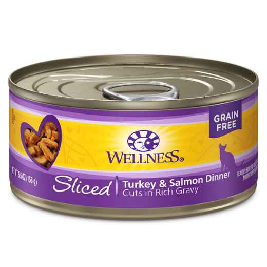 Picture of FELINE WELLNESS GF SLICED TURKEY&SALMON CUTS in GRAVY - 24 x 5.5oz cans