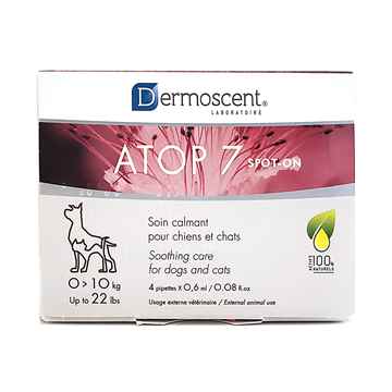 Picture of DERMOSCENT ATOP7 SPOT-ON for DOGS & CATS 0-10kg - 4 x 0.6ml
