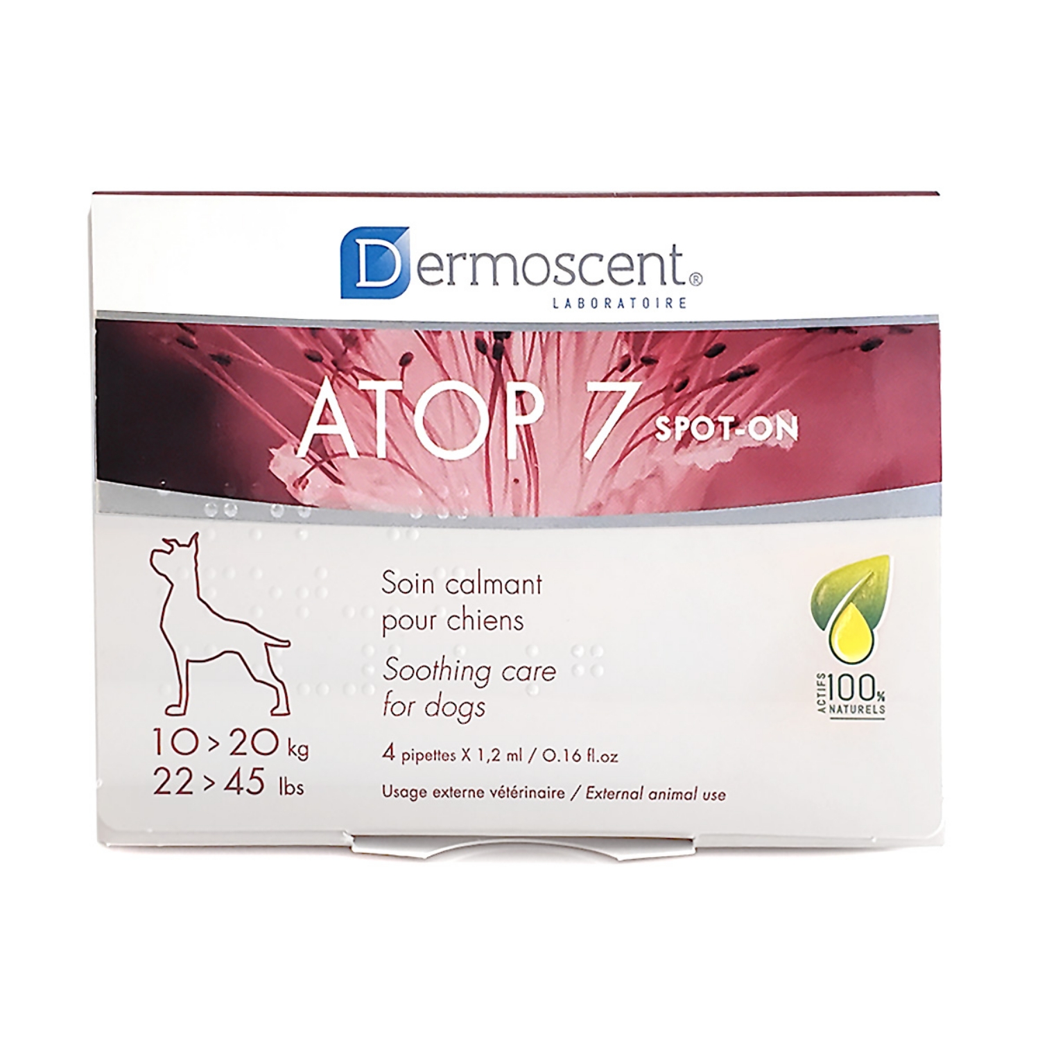 Picture of DERMOSCENT ATOP 7 SPOT-ON for DOGS 10-20kg - 4 x 1.2ml(so)