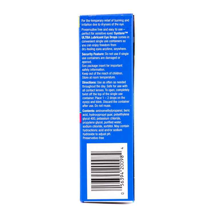Picture of SYSTANE ULTRA EYE DROPS PRESERVATIVE FREE - 30 x 0.5ml