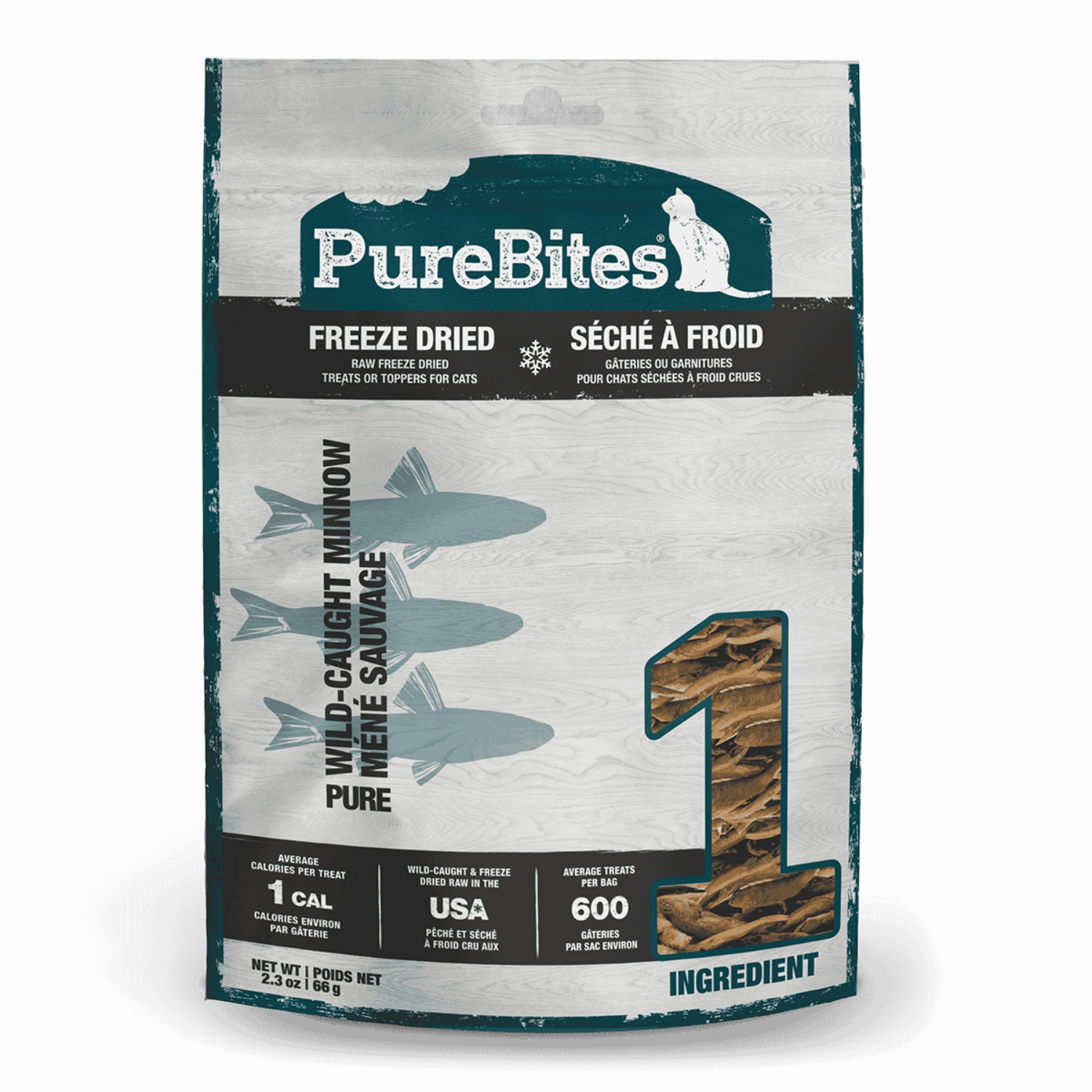 Picture of TREAT PUREBITES FELINE Minnow - 2.3oz /66g