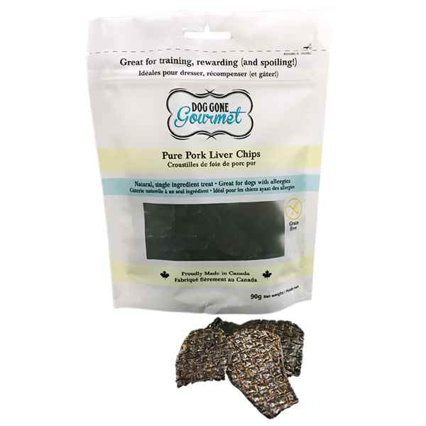 Picture of ROLLOVER DOG GONE GOURMET PURE PORK LIVER CHIPS - 90g