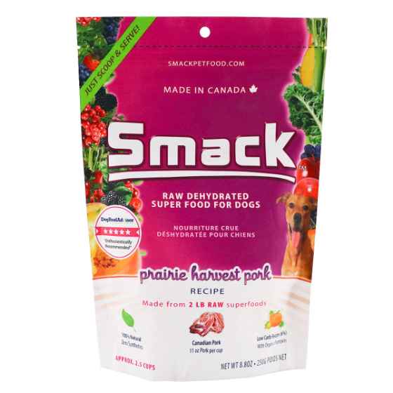 Picture of CANINE SMACK RAW SUPER FOOD DEHYDRATED Prairie Harvest Pork - 250g/8.8oz