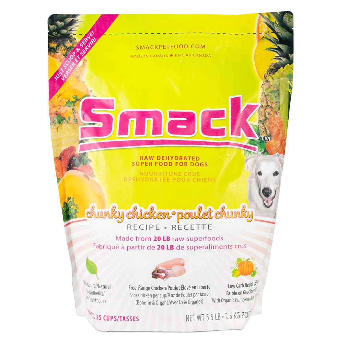 Picture of CANINE SMACK RAW SUPER FOOD DEHYDRATED Chunky Chicken - 2.5kg/5.5lbs