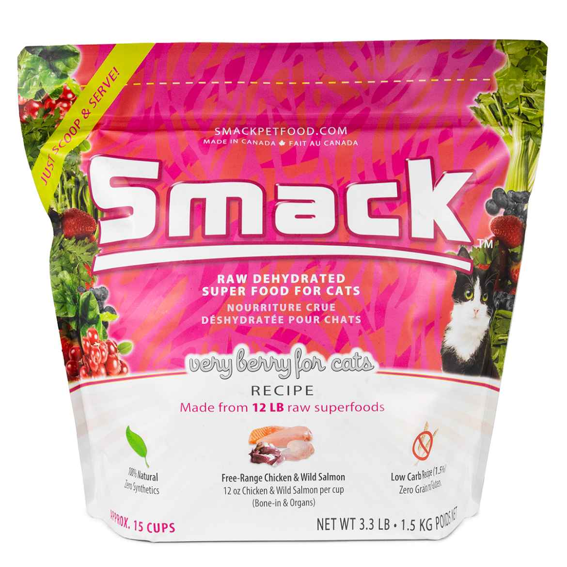 Picture of FELINE SMACK RAW SUPER FOOD DEHYDRATED Very Berry - 1.5kg/3.3lbs