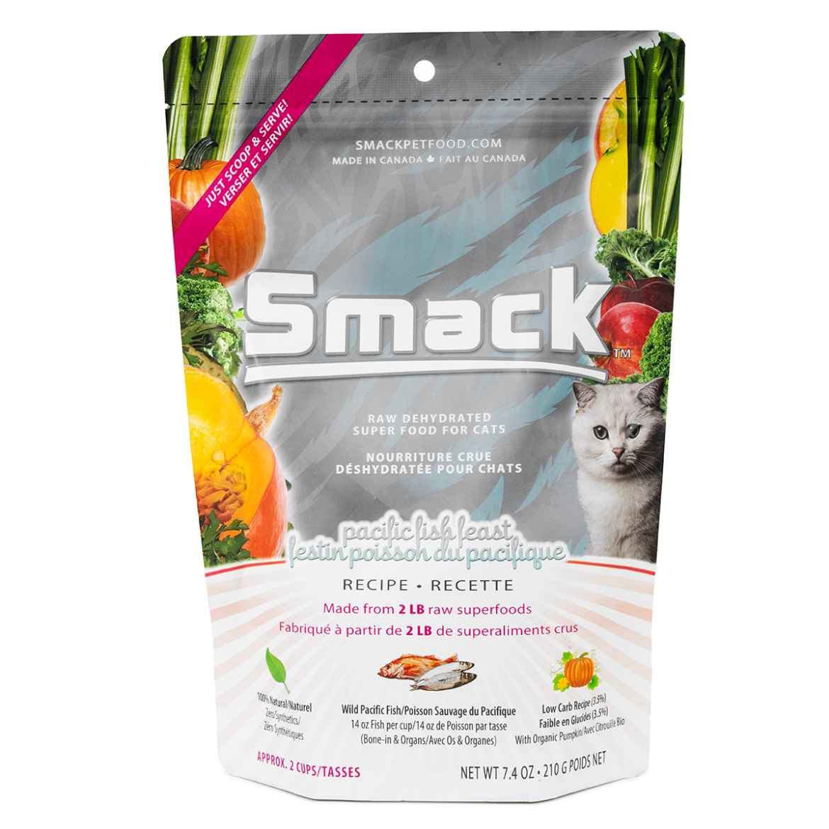 Picture of FELINE SMACK RAW SUPER FOOD DEHYDRATED Pacific Fish Feast - 210g/7.4oz