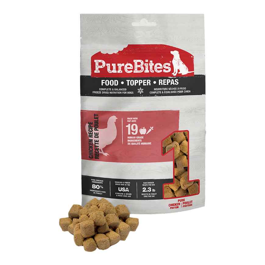 Picture of TREAT PUREBITES CANINE FREEZE DRIED CHICKEN RECIPE TOPPER - 3oz/85g