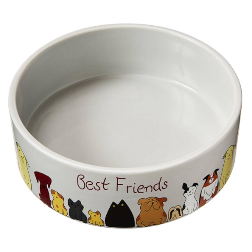 Picture of BOWL CANINE CERAMIC Best Friends - 7in