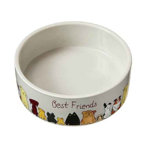 Picture of BOWL CANINE CERAMIC Best Friends - 5in