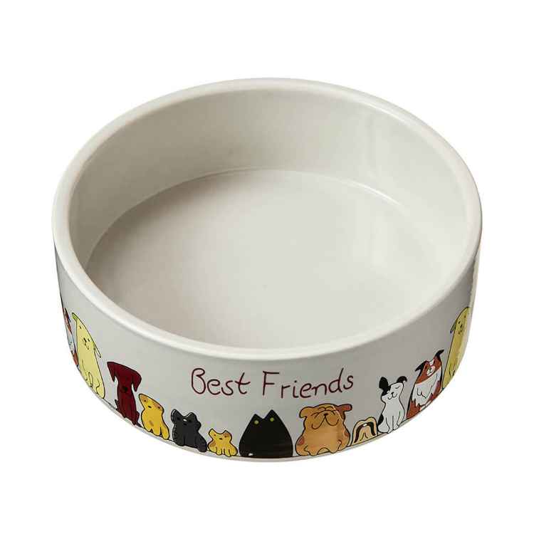 Picture of BOWL CANINE CERAMIC Best Friends - 5in