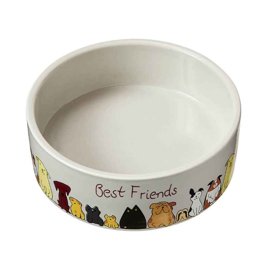 Picture of BOWL CANINE CERAMIC Best Friends - 5in