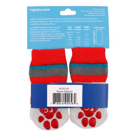 Picture of PAWks CANINE ANTI SLIP SOCKS Bandit Small - 4/pk