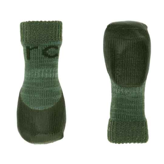 Picture of PAWks CANINE SPORT ANTI SLIP SOCKS Olive Heather Large - 4/pk