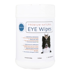 Picture of CLEAN PETS Premium Natural Tear Stain Eye Wipes | Dog & Cats - 110/cannister