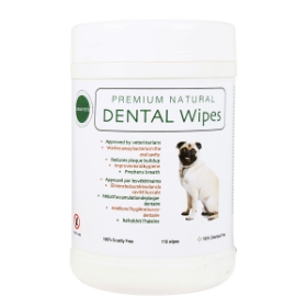 Show details for PREMIUM NATURAL DENTAL WIPES Canine - 110/canister Picture of PREMIUM NATURAL DENTAL WIPES Canine - 110/canister
