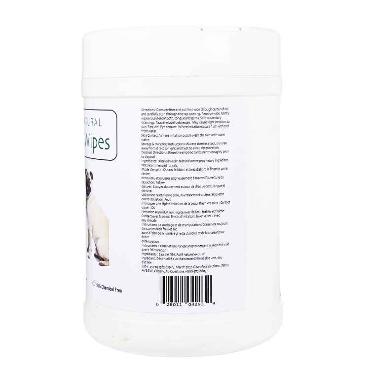 Picture of PREMIUM NATURAL DENTAL WIPES Canine - 110/cannister