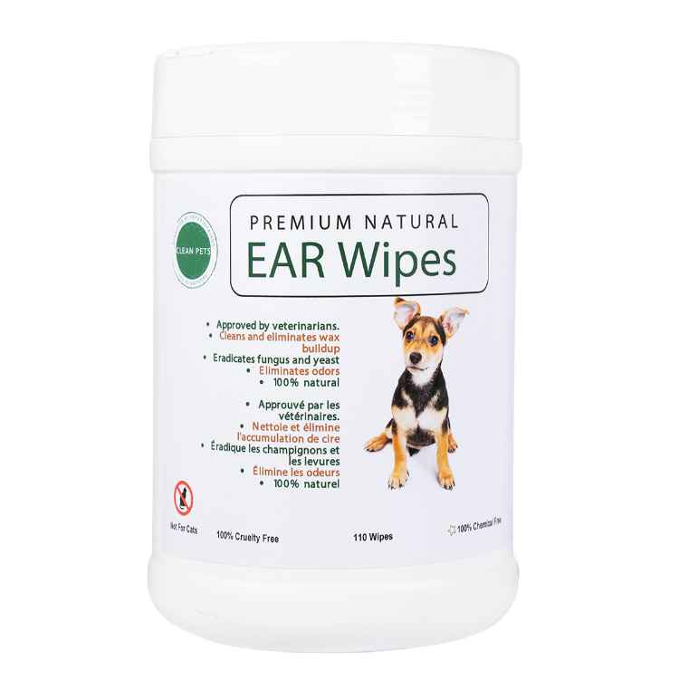 Picture of PREMIUM NATURAL EAR WIPES Canine - 110/cannister