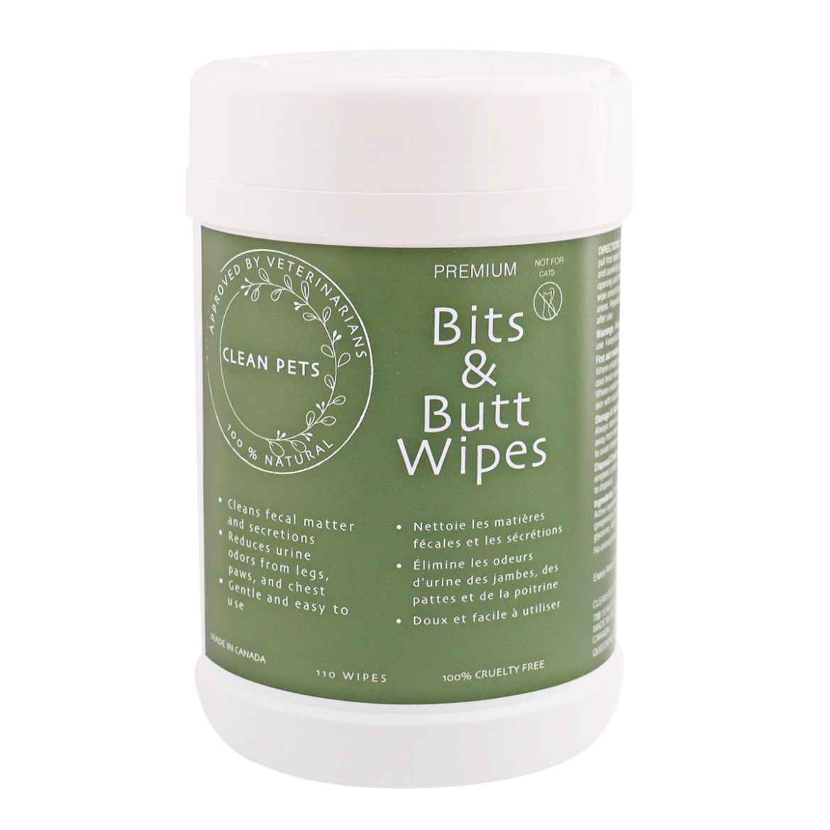 Picture of PREMIUM NATURAL BITS and BUTT WIPES Canine - 110's