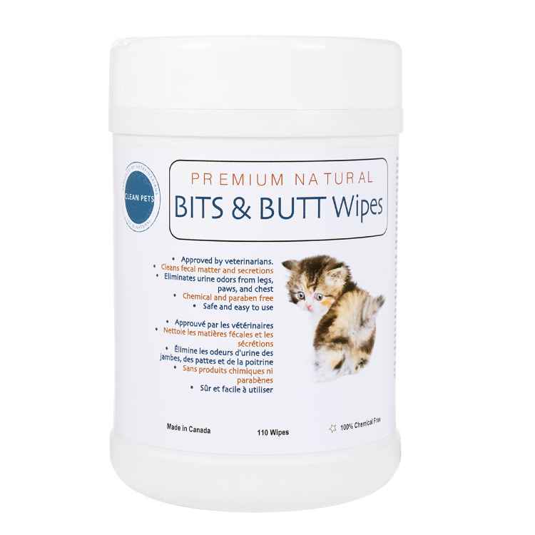Picture of PREMIUM NATURAL BITS and BUTT WIPES Feline - 110/cannister