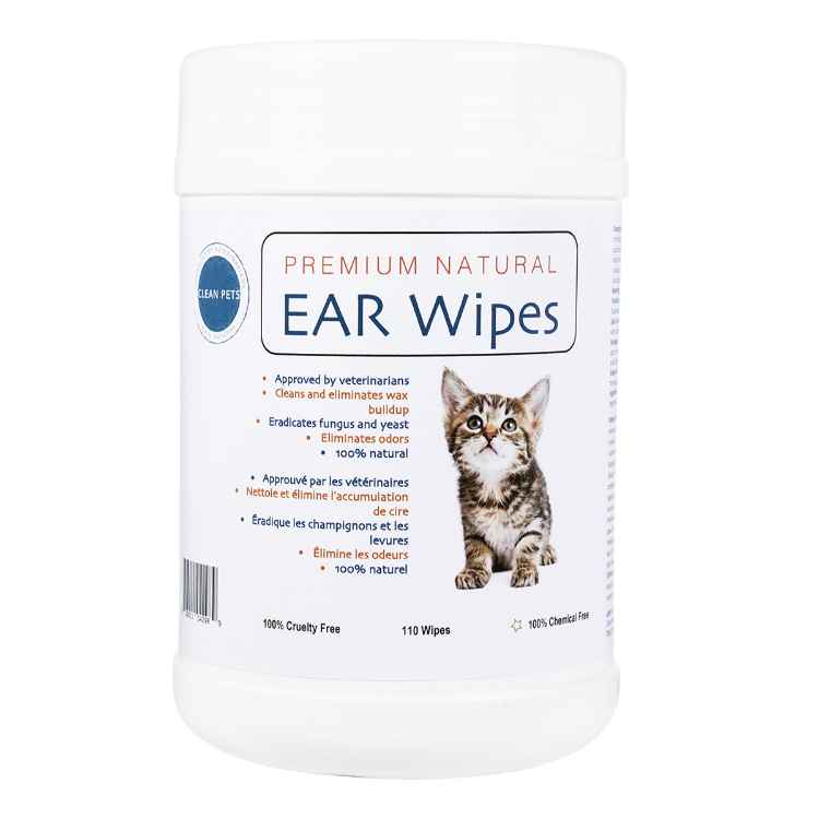 Picture of PREMIUM NATURAL EAR WIPES Feline - 110/cannister