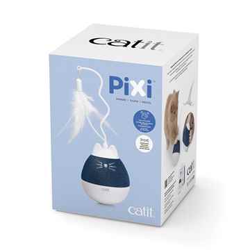 Picture of TOY CAT CATIT PIXI ELECTRONIC SPINNER - White & Blue