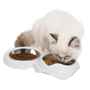 Picture of BOWL CAT CATIT PIXI Double Diner WHITE -  2 x 200ml/6.8oz