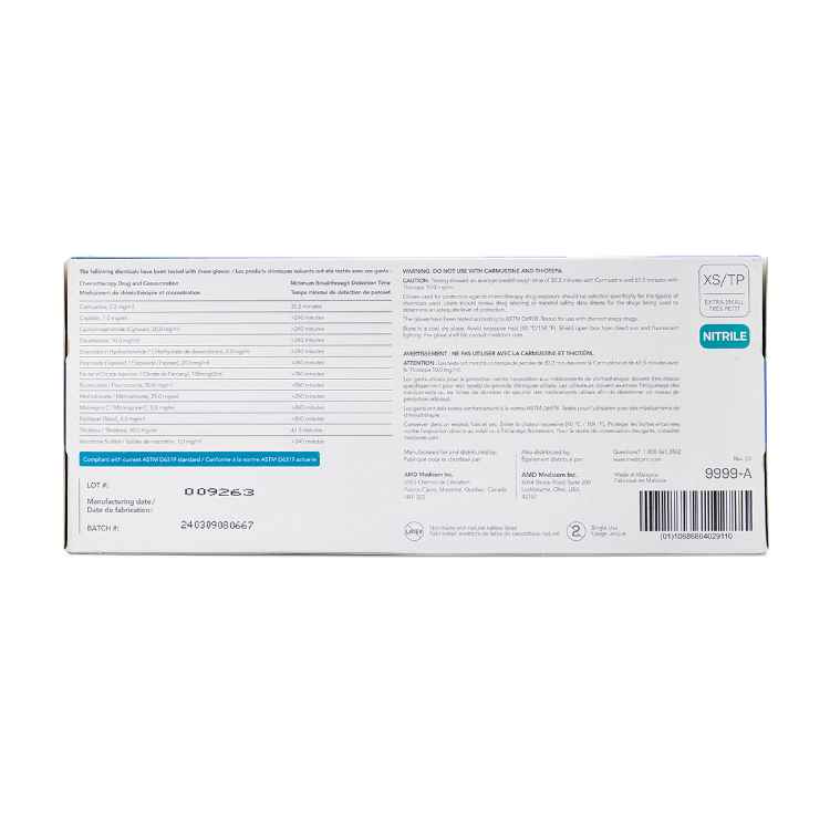 Picture of GLOVES EXAM NITRILE ASSURETOUCH EXCUFF BLUE XSMALL - 100s