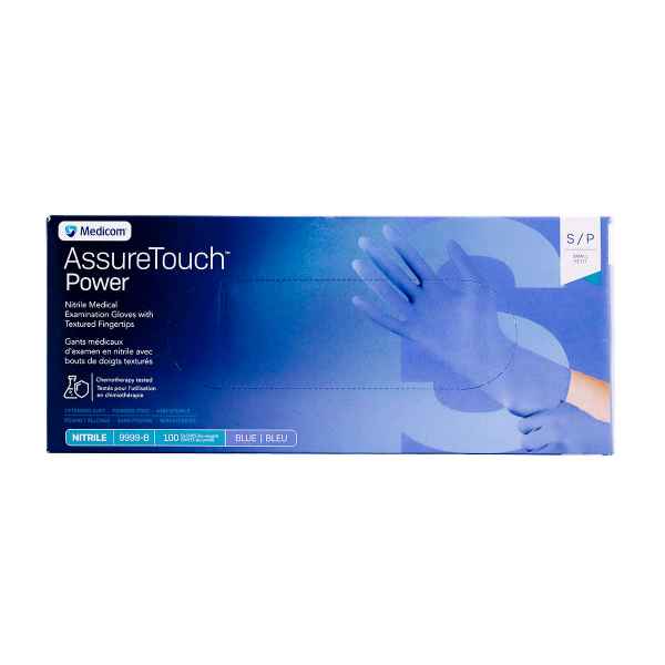 Picture of GLOVES EXAM NITRILE ASSURETOUCH EXCUFF BLUE SMALL - 100s