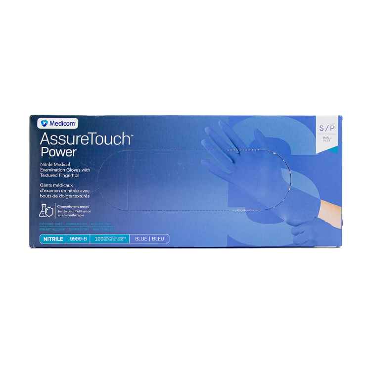Picture of GLOVES EXAM NITRILE ASSURETOUCH EXCUFF BLUE SMALL - 100s