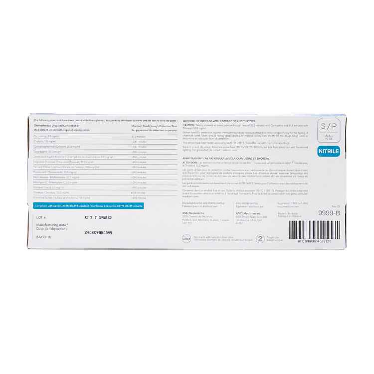 Picture of GLOVES EXAM NITRILE ASSURETOUCH EXCUFF BLUE SMALL - 100s