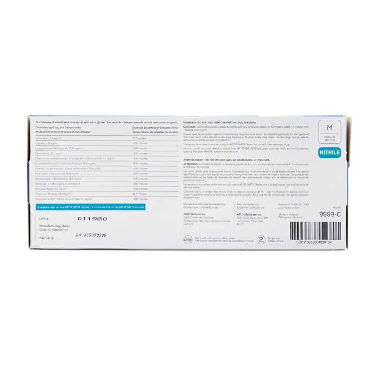 Picture of GLOVES EXAM NITRILE ASSURETOUCH EXCUFF BLUE MEDIUM - 100s