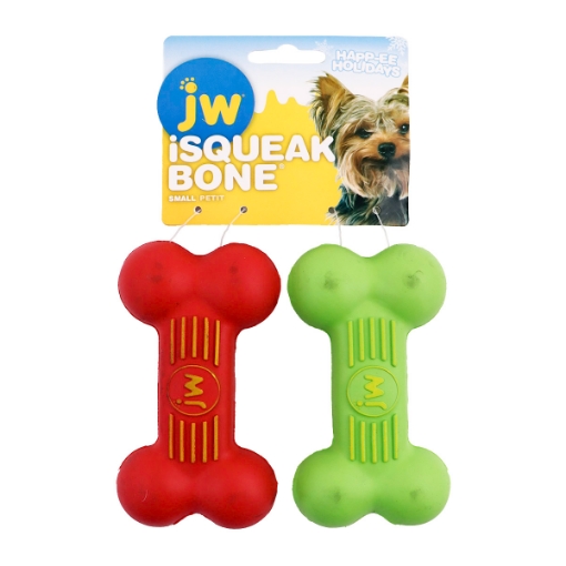 Picture of XMAS HOLIDAY CANINE JW  iSQUEAK BONES Small - 2/pk 