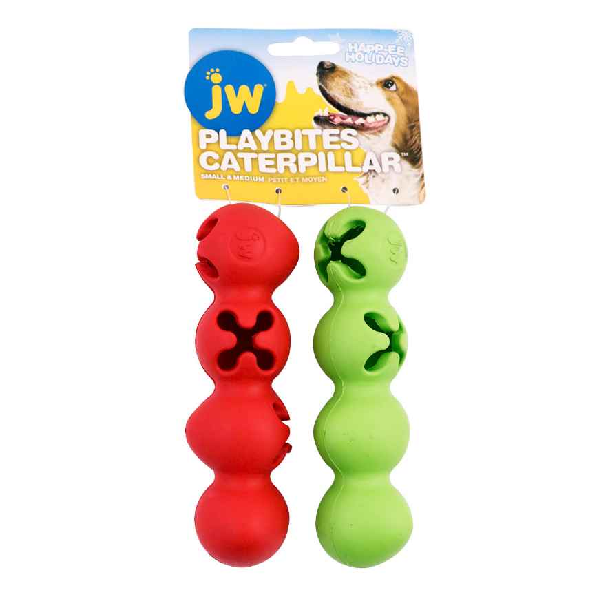 Picture of XMAS HOLIDAY CANINE JW PLAYBITE CATERPILLARS - 2/pk