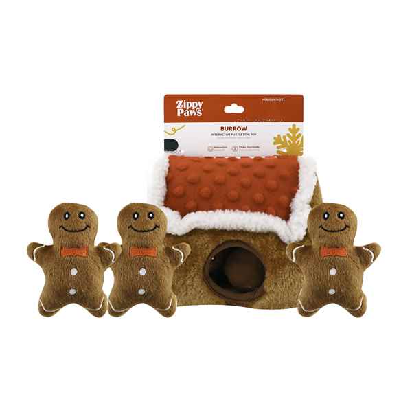 Picture of XMAS HOLIDAY CANINE ZIPPYPAW HOLIDAY BURROW - Gingerbread House 