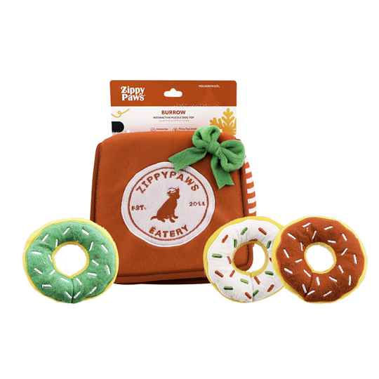 Picture of XMAS HOLIDAY CANINE ZIPPYPAW HOLIDAY BURROW - Donutz Box