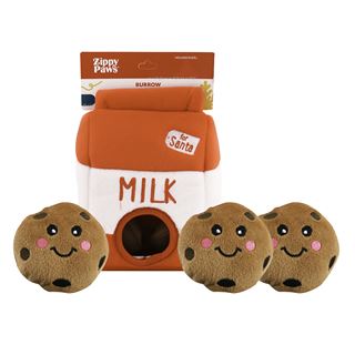 Picture of XMAS HOLIDAY CANINE ZIPPYPAWS HOLIDAY BURROW - Santa's Milk & Cookies