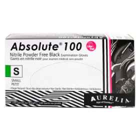 Show details for GLOVES EXAM AURELIA NITRILE ABSOLUTE BLACK Small - 100/box Picture of GLOVES EXAM AURELIA NITRILE ABSOLUTE BLACK Small - 100/box
